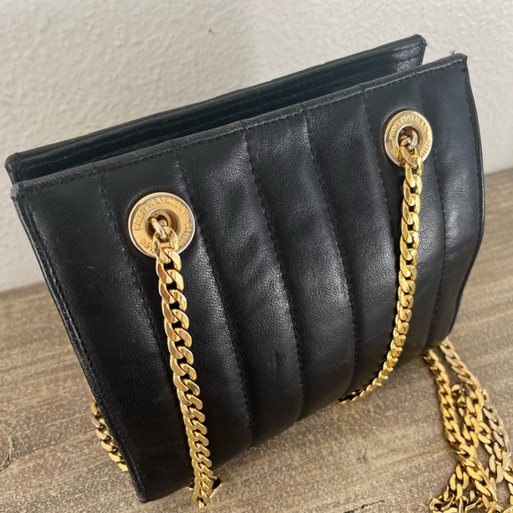 Fred Hayman Vintage Leather Quilted Chain Purse - Picture 4 of 6